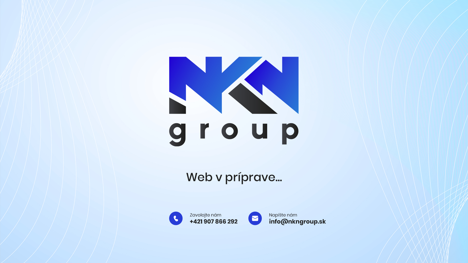 NKN Group - úvodná obrazovka